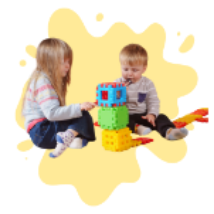 Children playing with blocs